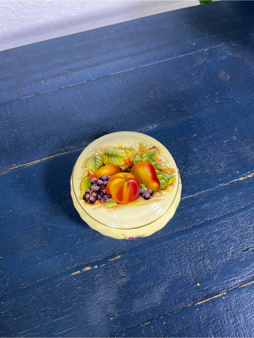 Vintage “Orchard Gold” by Aynsley Fine English Bone China Trinket Box